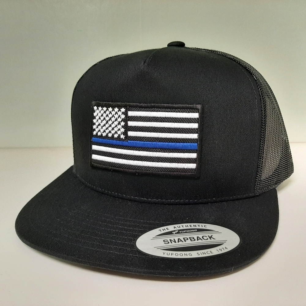 Thin blue line police support law enforcement hat
